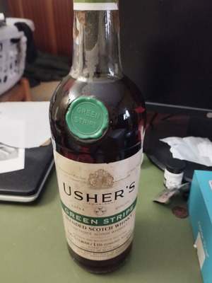Usher's Green Stripe Blended Scotch Whisky about 70 years old, special edition