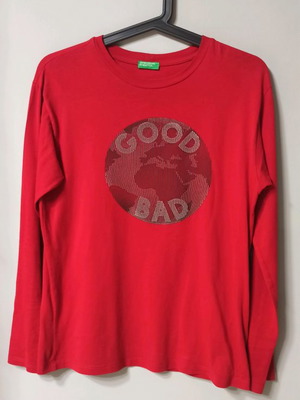 Benetton blouse used for 11-12 years, red, 160 cm