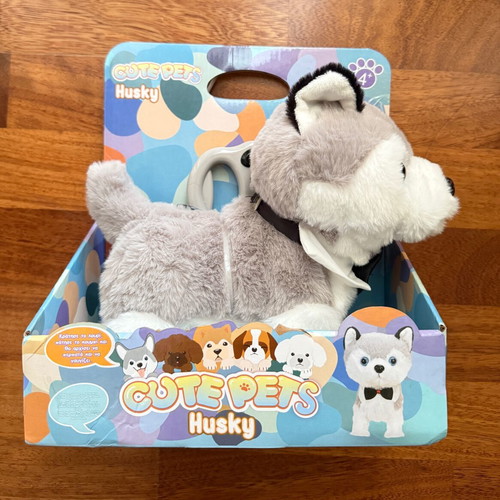Husky dog and mechanical small parrot new toys