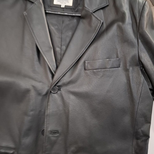 Vintage Armani Exchange men's leather jacket XL, nappa leather, like new