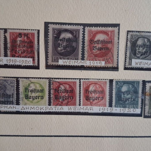 Rare Collectible Frame with Historical Stamps – German Confederation (1850–1920)