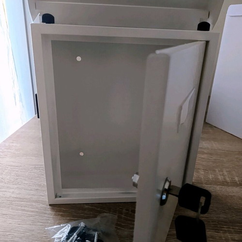 Metal white mailbox new