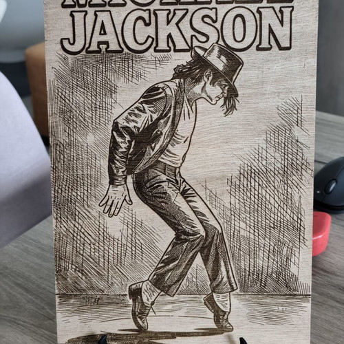 Michael Jackson wooden handmade image new