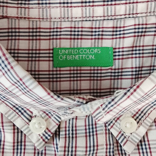 Benetton checked shirt for boy 7-8 years like new, cotton