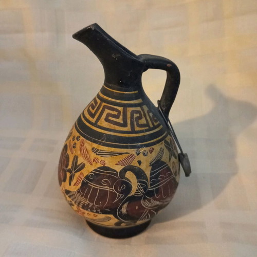 Vintage kanata teapot with traditional designs, clay, used