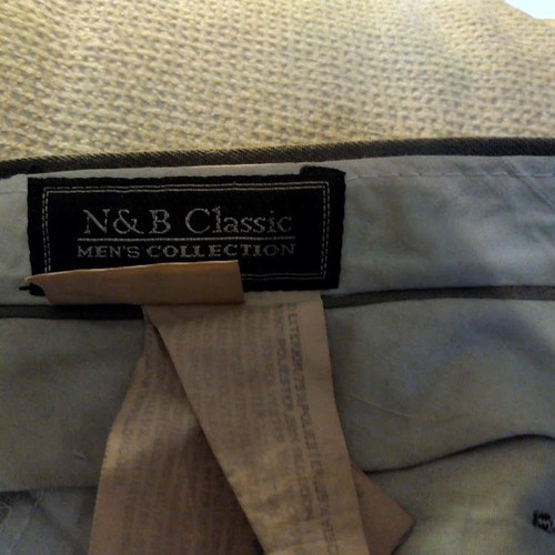 N&B Classic Men's Grey Dress Trousers Size EU46 Like New