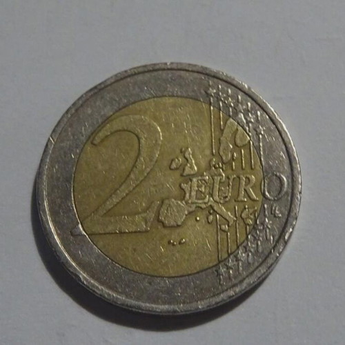 French 2 euro coin 1999 like new, cutting errors, vintage