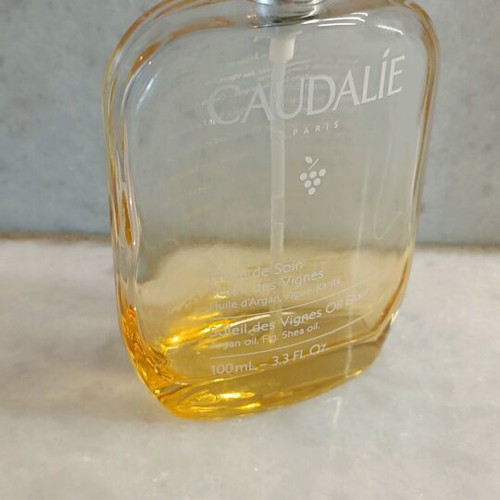 Caudalie bottle used, Soleil des vignes elixir oil 100ml