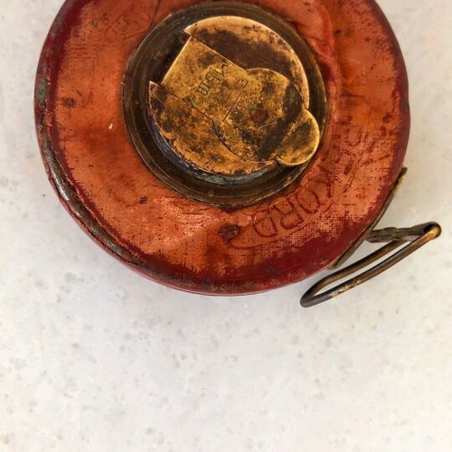 Measuring tape used 15 meters in leather case Record