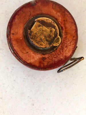 Measuring tape used 15 meters in leather case Record