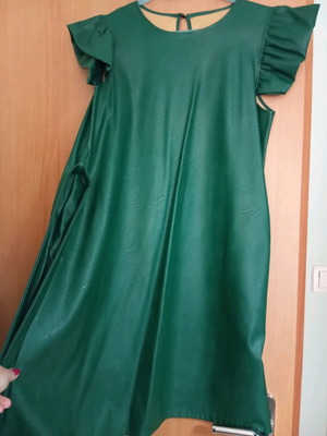 Women's dress new green leatherette size large