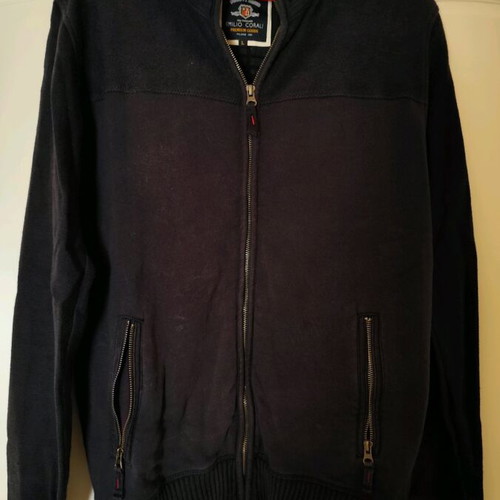 Men's cardigan used, blue, size L