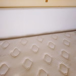 Double bed with white leather and Media Strom Premium mattress 150x200