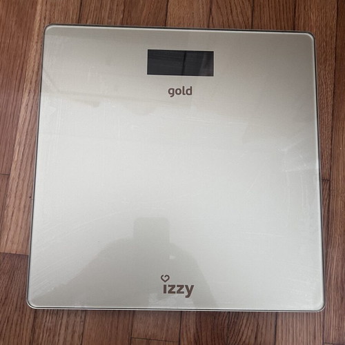 Izzy Zen IZ-7008 digital bathroom scale like new, gold