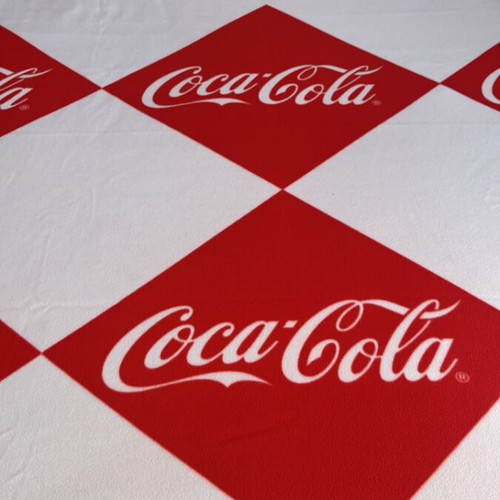 Coca Cola fleece blanket new with gift bag