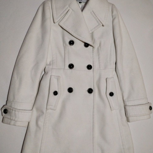 Virgin Prunes by Mikro women's coat used, white, size S