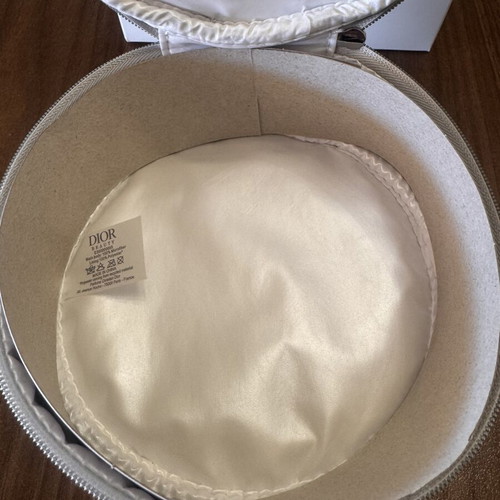 Dior Beauty Silver Round Cosmetics Pouch