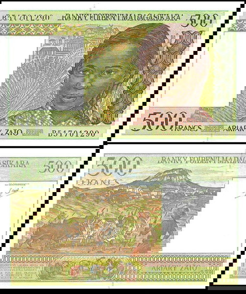 ΜΑΔΑΓΑΣΚΑΡΗ - 500 Francs 1994 - UNC -