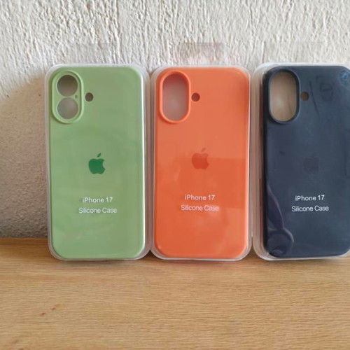 iPhone 17 OEM silicone cases, various colors