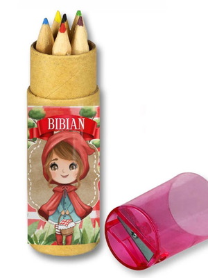 Red Riding Hood Colored Pencils 10pcs new with name in kraft box