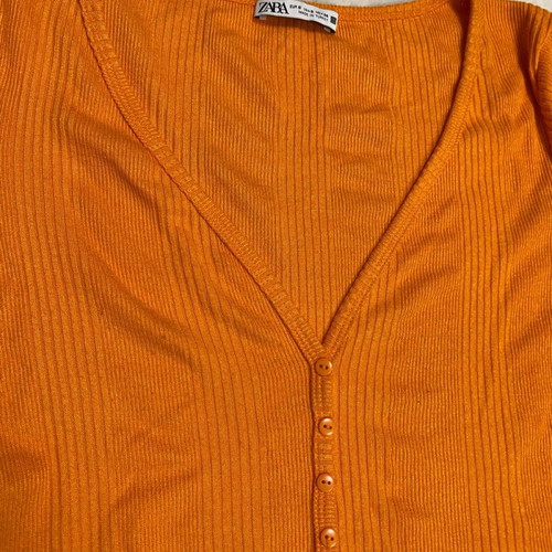 Zara cropped cardigan used, orange, size S