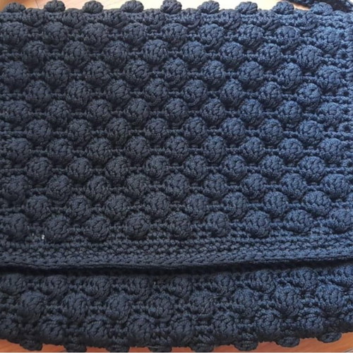 Handmade black shoulder bag
