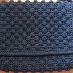 Handmade black shoulder bag