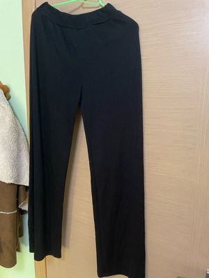 Black iridescent elastic pants like new, one size