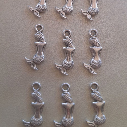 9 mermaid charms for crafts