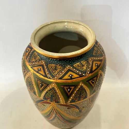 Vintage Japanese Satsuma vase used 29x11