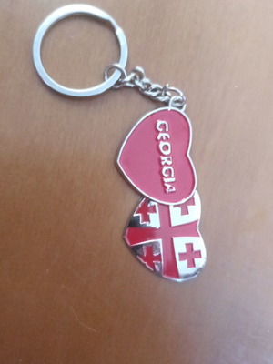 Keychain from Georgia with heart design