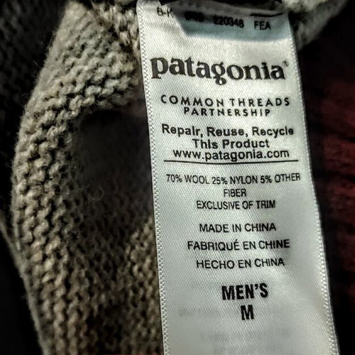 Patagonia wool Men's Sweater new