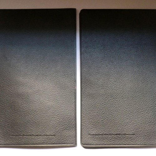 Vintage Lufthansa two black ticket or passport holders 1977-1980 like new