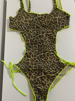 Poisson D’amour one-piece swimsuit like new, brown and yellow, size S