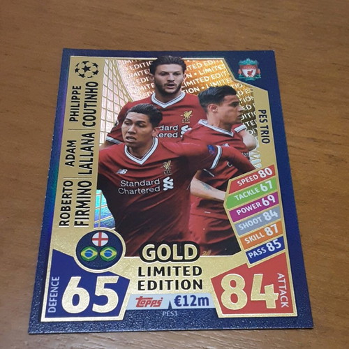 Topps Match Attax UEFA Champions League Gold Limited Edition collectible cards like new, 3 pcs