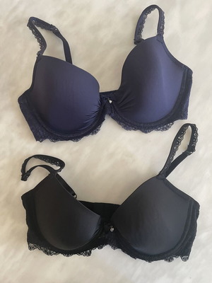H&M bra set like new, black and purple