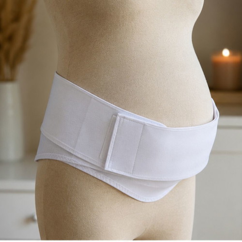 Maternity Belt like new, white, adjustable size