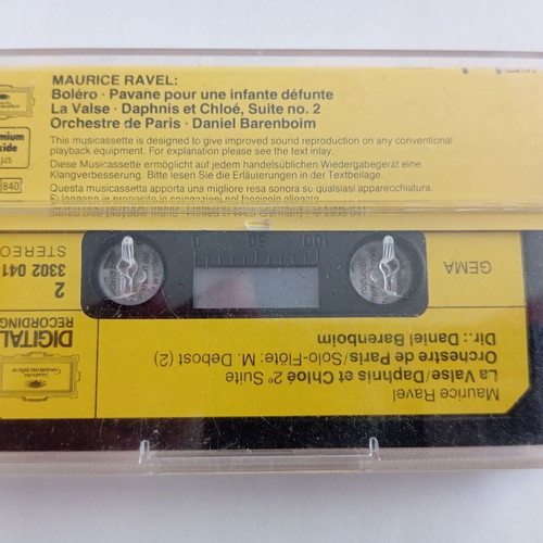 Ravel Bolero La Valse used collectible cassette 1982