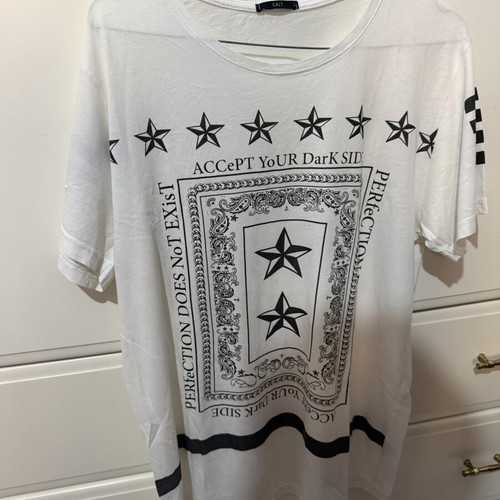 White T-shirt with Print like new, size M
