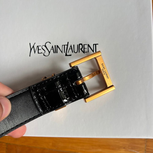 YSL belt new, black with gold details, size 100