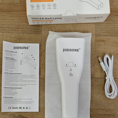 JODSONE Mini UV Nail Lamp rechargeable with timer and sensor