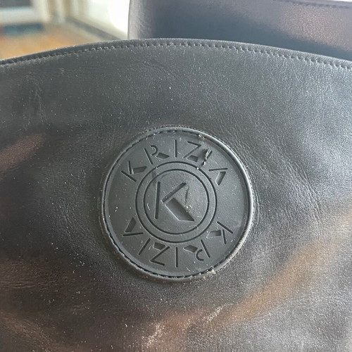 Krizia black leather boots used, size 37