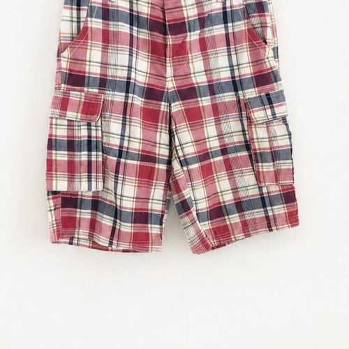 Red Code Cargo Shorts New, 100% Cotton Checked Size L