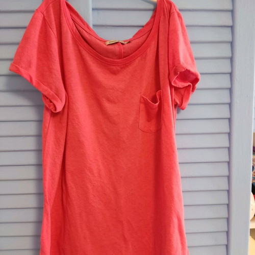 Bershka T-shirt used, short sleeve peach color, size L