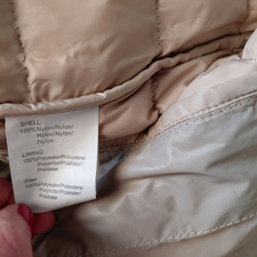 Sleeveless women's jacket like new, size M-L, beige and blue