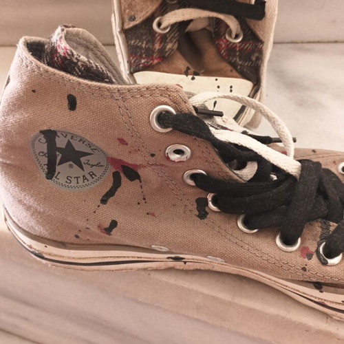 Converse Chuck Taylor All Star custom punk sneakers, like new, size 42