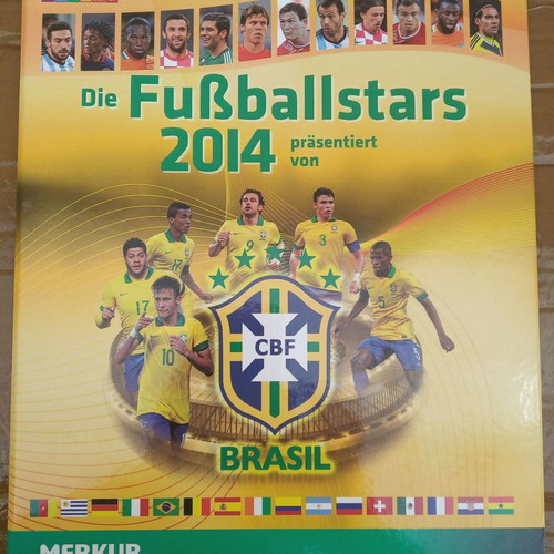 Panini Football Stars World Cup 2014 sticker collection with Messi Neymar