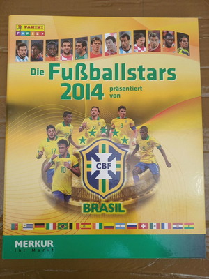 Panini Football Stars World Cup 2014 sticker collection with Messi Neymar