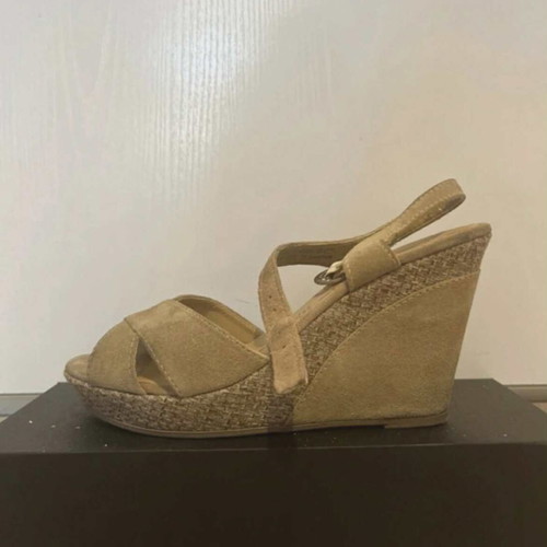 Tamaris platform shoes used, beige, size 39