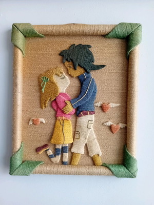 Handmade frame used for children's room